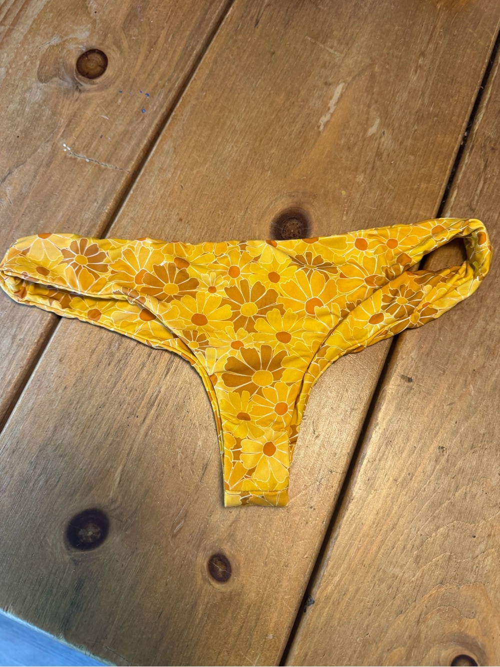 MIA Yellow Floral Bikini Bottom